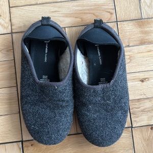 Mahabis Classic Grey Wool Slippers 36